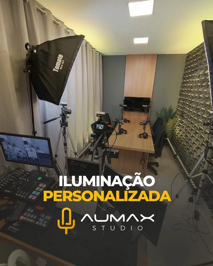 Estúdio de podcast CogniSER - Equipamentos profissionais